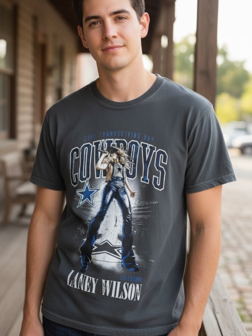 Lainey Wilson Cowboys Concert T Shirt Comfort Colors Mens M Gray Graphic Tee